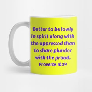 Bible Verse Proverbs 16:19 Mug